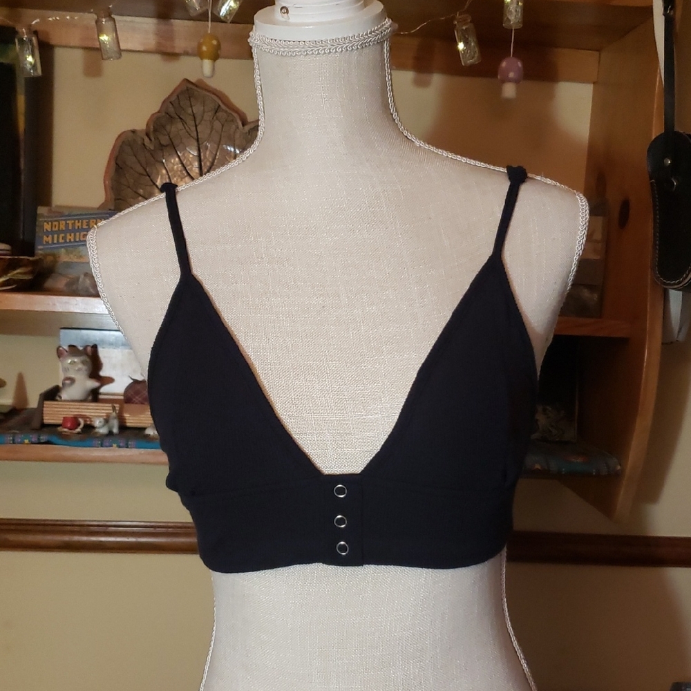 Forever 21 Black Ribbed Bralette - Picture 2 of 5